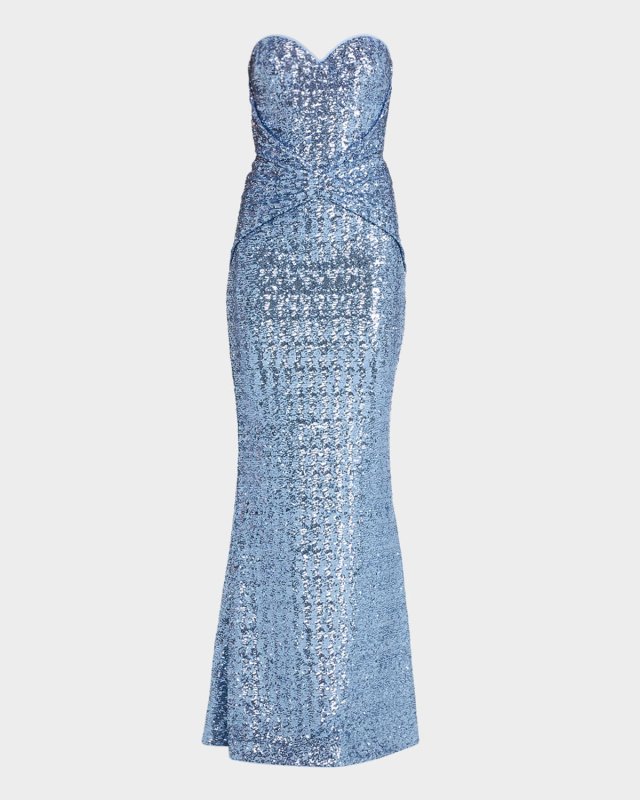 Sweetheart Sequin Column Gown